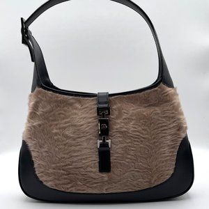 1999 Vintage Gucci Jackie O Natural Goat Fur Medium Shoulder Bag - NEW w/o tag
